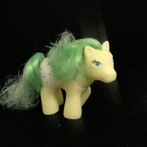 little pony baby pale yellow green  hair action figure pony collectible 2.5 inch